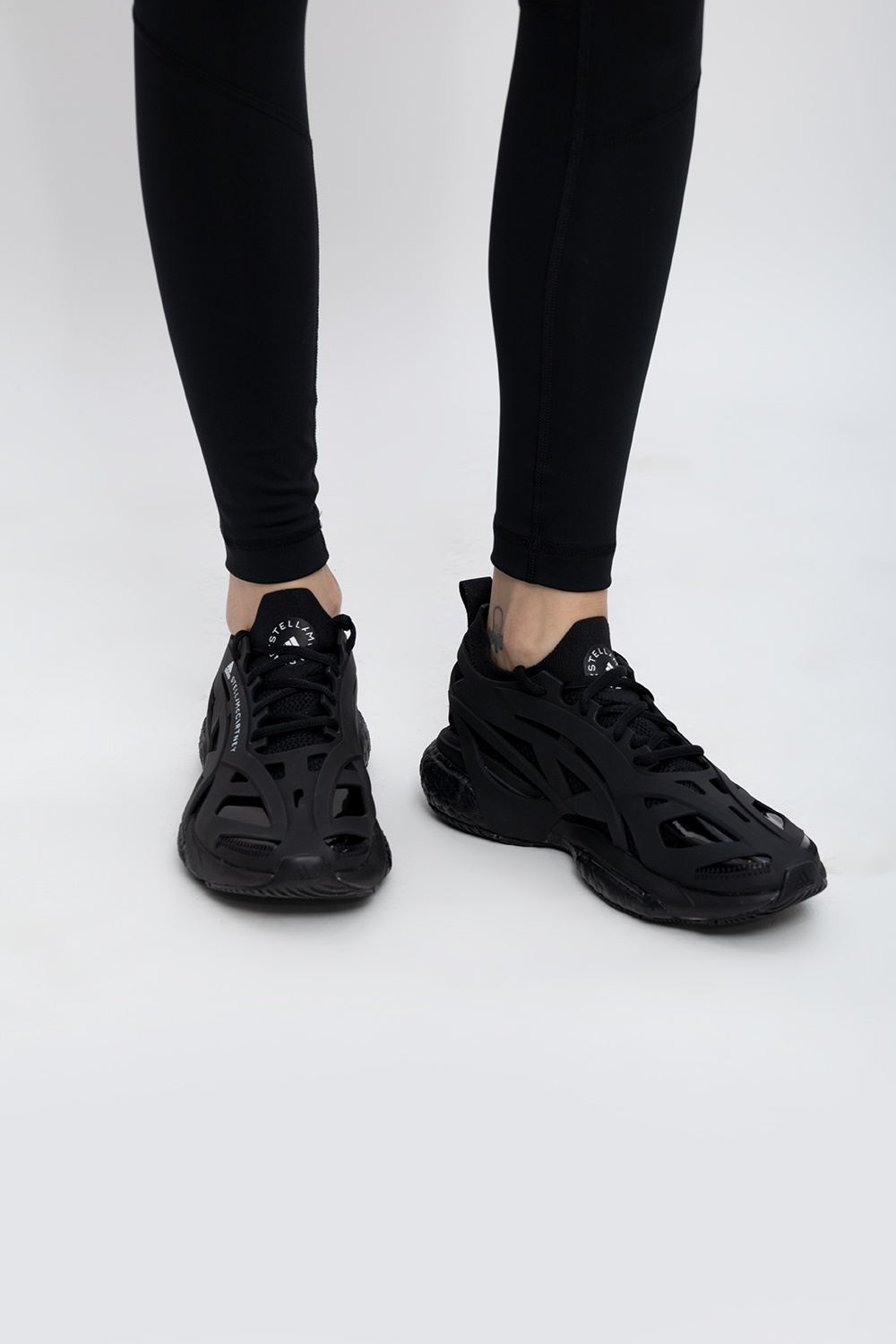 Black Solarglide running shoes ADIDAS by Stella McCartney